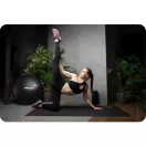 Fitnesz labda, Neo-Sport NS-952, fekete, 75 cm, pukkanásgátló rendszer, csúszásmentes felület, PVC, pumpával