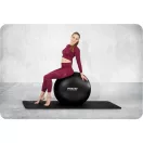 Fitnesz labda, Neo-Sport NS-952, fekete, 75 cm, pukkanásgátló rendszer, csúszásmentes felület, PVC, pumpával