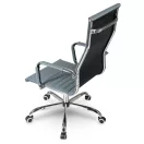 Irodai szék, Sofotel Tokio, szürke, ergonomikus magas háttámla, hintamechanika, állítható magasság, krómozott talp és karfák, műbőr kárpit