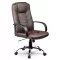 Irodai szék, Sofotel EG-221, barna, 45-55 cm ülésmagasság, 106–116 cm, műbőr kárpit, Tilt hintamechanika, krómozott talp, gumírozott kerekek