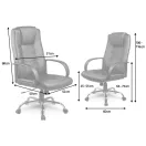 Irodai szék, Sofotel EG-221, barna, 45-55 cm ülésmagasság, 106–116 cm, műbőr kárpit, Tilt hintamechanika, krómozott talp, gumírozott kerekek