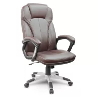   Irodai szék, Sofotel EG-222, barna, 47-57 cm ülésmagasság, műbőr kárpitozás, hintamechanika, gumírozott kerekek