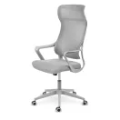 Irodai szék, Sofotel Labi, szürke, 132,5-142,5 cm, mikrohálós háttámla, deréktámasz, hintamechanika, gázliftes magasságállítás, gumírozott kerekek, 120 kg teherbírás