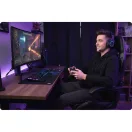 Gamer szék, Sofotel Draknor II, fekete-szürke, 36–46 cm ülésmagasság, lábtartós, dönthető, derék- és fejpárnával, 150 kg teherbírás