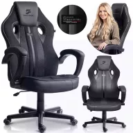   Gamer szék, Sofotel Master, fekete, 33-45 cm ülésmagasság, gumírozott kerekek, fejpárnával, 120 kg teherbírás