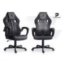 Gamer szék, Sofotel Master, fekete, 33-45 cm ülésmagasság, gumírozott kerekek, fejpárnával, 120 kg teherbírás