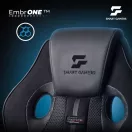 Gamer szék, Sofotel Master, fekete, 33-45 cm ülésmagasság, gumírozott kerekek, fejpárnával, 120 kg teherbírás