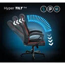 Gamer szék, Sofotel Master, fekete/piros, 33-45 cm ülésmagasság, gumírozott kerekek, fejpárnával, 120 kg teherbírás