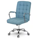 Irodai szék, Sofotel Benton, kék, műbőr kárpitozás, dönthető Tilt mechanika, magasságállítás, ergonomikus háttámla, karfával