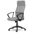 Irodai szék, Sofotel Sydney, világosszürke, 110-117,5 cm, mikrohálós háttámla, állítható, hintamechanika, gázliftes magasságállítás, gumírozott kerekek