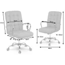 Irodai szék, Sofotel Benton, kék, 95-105 cm, műbőr kárpit, ergonomikus háttámla, hintamechanika, gázliftes magasságállítás, gumírozott kerekek, 120 kg teherbírás