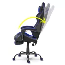 Gamer szék, Sofotel Cerber, fekete-kék, 46-56 cm ülésmagasság, lábtartós, gumírozott kerekek