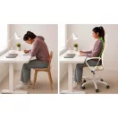 Irodai szék, Sofotel Tamar, bézs, 105-115 cm, 34-44 cm ülésmagasság, mikrohálós háttámla, állítható, hintamechanika, gázliftes magasságállítás, gumírozott kerekek