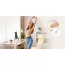 Irodai szék, Sofotel Tamar, bézs, 105-115 cm, 34-44 cm ülésmagasság, mikrohálós háttámla, állítható, hintamechanika, gázliftes magasságállítás, gumírozott kerekek