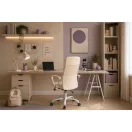 Irodai szék, Sofotel Tamar, bézs, 105-115 cm, 34-44 cm ülésmagasság, mikrohálós háttámla, állítható, hintamechanika, gázliftes magasságállítás, gumírozott kerekek