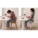 Irodai szék, Sofotel Tamar, szürke, 105-115 cm, 34-44 cm ülésmagasság, mikrohálós háttámla, állítható, hintamechanika, gázliftes magasságállítás, gumírozott kerekek