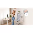 Irodai szék, Sofotel Tamar, szürke, 105-115 cm, 34-44 cm ülésmagasság, mikrohálós háttámla, állítható, hintamechanika, gázliftes magasságállítás, gumírozott kerekek
