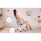 Irodai szék, Sofotel Tamar, szürke, 105-115 cm, 34-44 cm ülésmagasság, mikrohálós háttámla, állítható, hintamechanika, gázliftes magasságállítás, gumírozott kerekek
