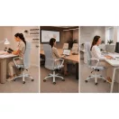Irodai szék, Sofotel Tamar, szürke, 105-115 cm, 34-44 cm ülésmagasság, mikrohálós háttámla, állítható, hintamechanika, gázliftes magasságállítás, gumírozott kerekek