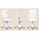 Irodai szék, Sofotel Tamar, fehér, 105-115 cm, 34-44 cm ülésmagasság, mikrohálós háttámla, állítható, hintamechanika, gázliftes magasságállítás, gumírozott kerekek