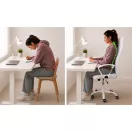 Irodai szék, Sofotel Tamar, fehér, 105-115 cm, 34-44 cm ülésmagasság, mikrohálós háttámla, állítható, hintamechanika, gázliftes magasságállítás, gumírozott kerekek