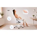 Irodai szék, Sofotel Tamar, fehér, 105-115 cm, 34-44 cm ülésmagasság, mikrohálós háttámla, állítható, hintamechanika, gázliftes magasságállítás, gumírozott kerekek