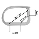 Szék karfa, Sofotel EG-2210 irodai székhez, fekete, 2 db