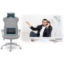 Irodai szék, Sofotel Verona, fekete, 41–48 cm ülésmagasság, hintafunkció, gázliftes magasságállítás, műbőr kárpit, gumírozott kerekek, fém talp, deréktámasz és fejpárna, 120 kg teherbírás