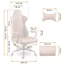 Irodai szék, Sofotel Verona, barna, 41–48 cm ülésmagasság, hintafunkció, gázliftes magasságállítás, műbőr kárpit, gumírozott kerekek, fém talp, deréktámasz és fejpárna, 120 kg teherbírás
