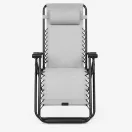 Napozóágy, Sofotel ChillWell, szürke, 110 x 102 x 60 cm, összecsukható, párnázott, italtartóval, teherbírás: 120 kg