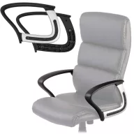   Szék karfa, Sofotel EG-228 típushoz, 2 db, fekete, tartós műanyag, univerzális méret, csavarok nélkül