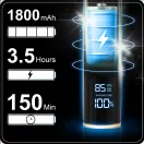 Akkumulátoros hajvágó, Berdsen BD-260, fekete, 5 W, acél penge, 6000/7500/8500 RMP, 1,5–9 mm, LCD kijelzős, Li-Ion 3,7 V 1800 mAh, USB-C töltés