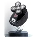 Akkumulátoros univerzális vágó, Berdsen BD-265, fekete, 5 W, 5 cserélhető fej, 3-5-7 mm, kétrétegű ollók, IPX7 vízálló, LCD kijelzős, Li-Ion 3,7 V 600 mAh, USB-C töltés
