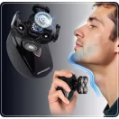 Akkumulátoros univerzális vágó, Berdsen BD-265, fekete, 5 W, 5 cserélhető fej, 3-5-7 mm, kétrétegű ollók, IPX7 vízálló, LCD kijelzős, Li-Ion 3,7 V 600 mAh, USB-C töltés