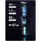 Akkumulátoros testszőrnyíró, Berdsen BD-267, fekete, 5 W, acél penge, 3-12 mm, LCD kijelzős, Li-ion 3,7 V 600 mAh, USB-C töltés