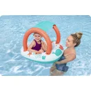 Gumimatrac, BESTWAY Comfort Plush, fehér, napellenzővel, 84 x 67 cm (34203)