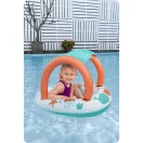 Gumimatrac, BESTWAY Comfort Plush, fehér, napellenzővel, 84 x 67 cm (34203)