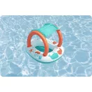 Gumimatrac, BESTWAY Comfort Plush, fehér, napellenzővel, 84 x 67 cm (34203)