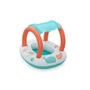 Gumimatrac, BESTWAY Comfort Plush, fehér, napellenzővel, 84 x 67 cm (34203)