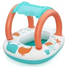 Gumimatrac, BESTWAY Comfort Plush, fehér, napellenzővel, 84 x 67 cm (34203)