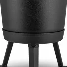 Bogrács szett, Berdsen BD-480, fekete, 8 l, öntöttvas, magasság: 36 cm, háromlábbal, kétoldalas fedél serpenyővel