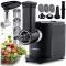 Berdsen BD-600 húsdaráló, 300/800 W, ezüst, rozsdamentes acél kés és tárcsa, visszaforgató funkció, csúszásmentes talp