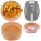 Sütőpapír Air Fryer forrólevegős sütőhöz, Berdsen, 16 cm, 20 db, natúr barna, hőálló kivitel, tapadásmentes, kör alakú