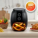 Air Fryer forrólevegős sütő, Berdsen BD-650, 3,6 l, fekete, olaj nélküli sütés, hőmérséklet szabályozóval, energiatakarékos, 1300 W