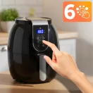 Air Fryer forrólevegős sütő, Berdsen BD-651, 3,6 l, ezüst/fekete, olaj nélküli sütés, hőszigetelést biztosító ház, energiatakarékos, 1300 W