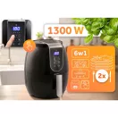 Air Fryer forrólevegős sütő, Berdsen BD-651, 3,6 l, ezüst/fekete, olaj nélküli sütés, hőszigetelést biztosító ház, energiatakarékos, 1300 W
