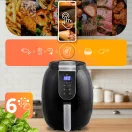 Air Fryer forrólevegős sütő, Berdsen BD-651, 3,6 l, ezüst/fekete, olaj nélküli sütés, hőszigetelést biztosító ház, energiatakarékos, 1300 W