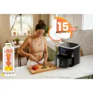 Air Fryer forrólevegős sütő, Berdsen BD-652, 5 l, ezüst/fekete, olaj nélküli sütés, hőszigetelést biztosító ház, nem igényel sütőpapírt, 1500 W