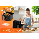 Air Fryer forrólevegős sütő, Berdsen BD-652, 5 l, arany/fekete, olaj nélküli sütés, hőszigetelést biztosító ház, nem igényel sütőpapírt, 1500 W