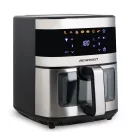 Air Fryer forrólevegős sütő, Berdsen BD-656, 9,1 l, ezüst/fekete, olaj nélküli sütés, érintőkijelzős, 7 programos, ablakos kosár, LED világítás, 1700 W